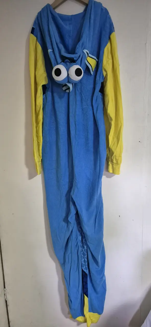 Disfraz de pez azul y amarillo para niños s - 2