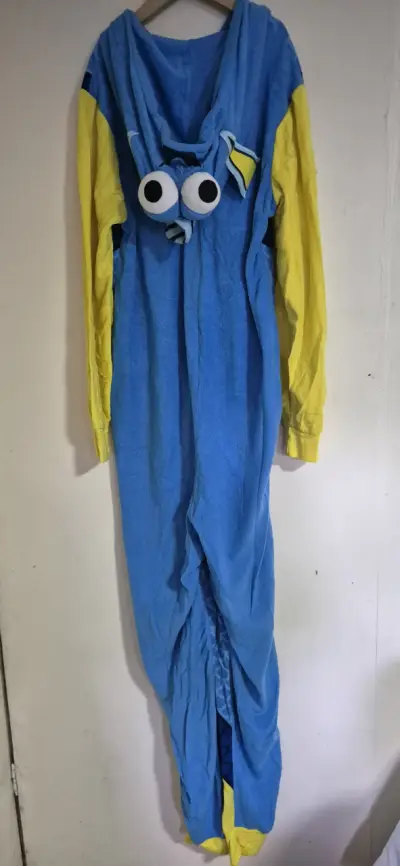 Disfraz de pez azul y amarillo para niños s - miniatura 2