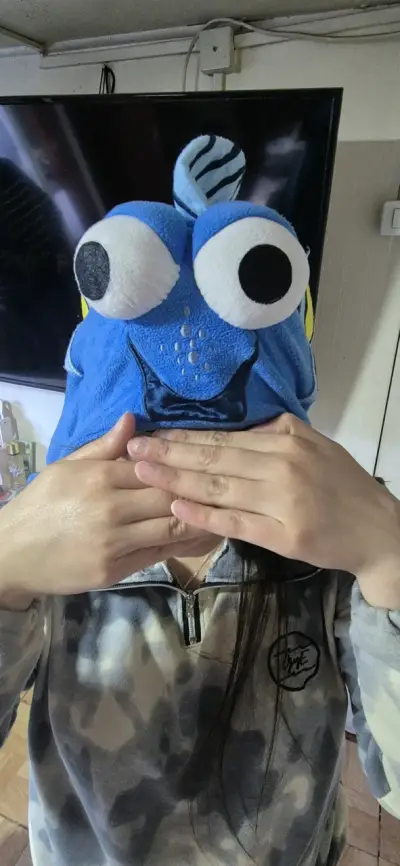 Disfraz de pez azul y amarillo para niños s - miniatura 3