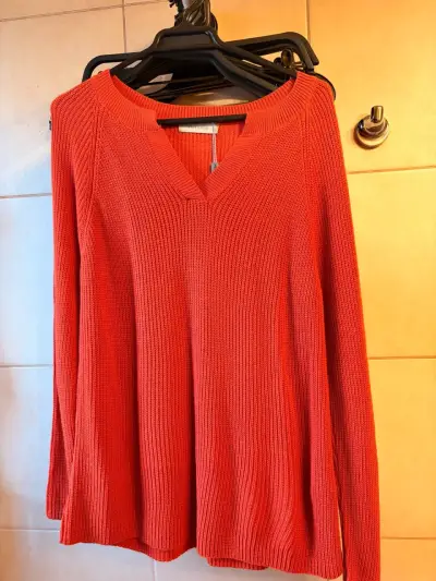 Suéter de punto rojo Privilege para mujer - miniatura 1