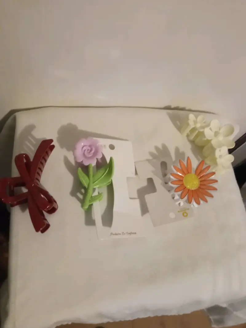 Trabas para el cabello con diseño de flores 🌸🦋 - 4
