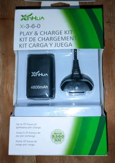 Control inalámbrico rojo para Xbox 360 kit de c - miniatura 3
