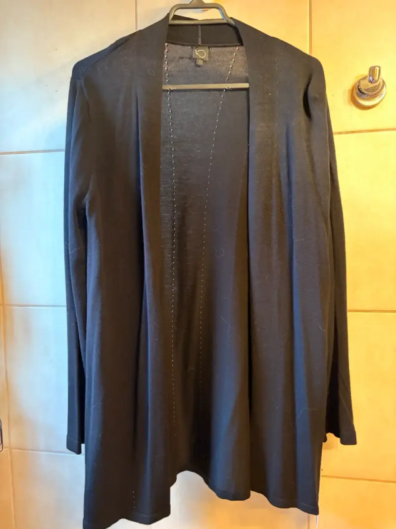 Cárdigan iO Negro Largo para Mujer Talla L - 1