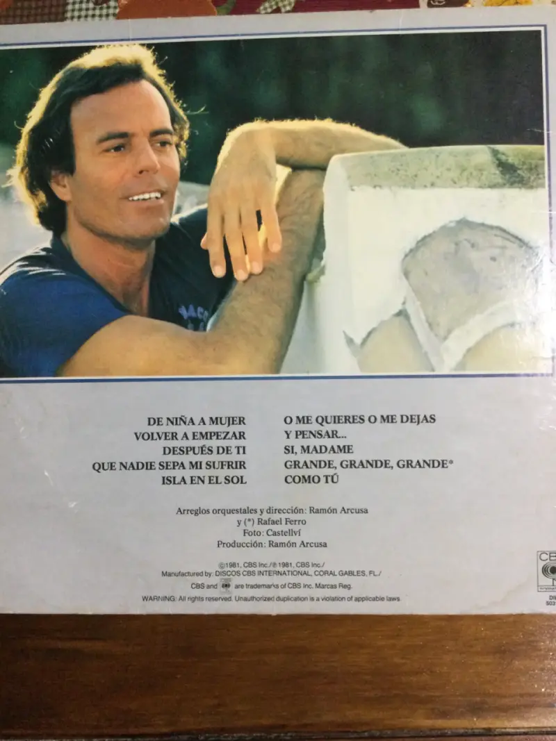 Vinilo Julio Iglesias De Niña a Mujer - 2