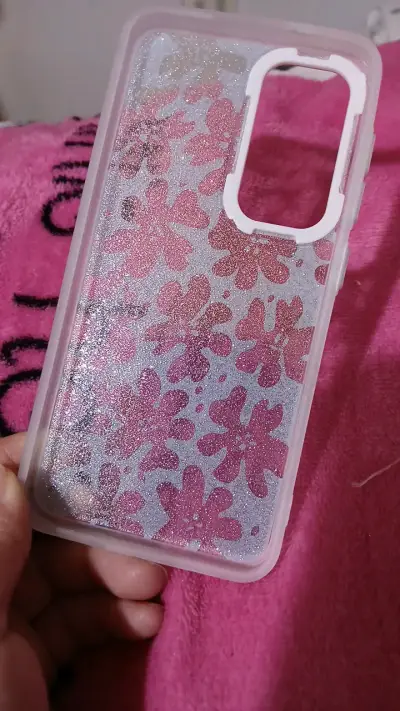 Funda de flores con glitter para Samsung galaxyS24 - miniatura 3