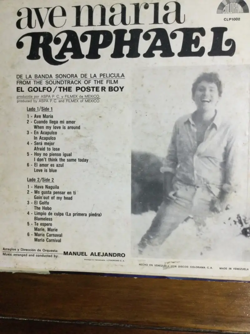 Vinilo Ave María de Raphael Banda Sonora - 2