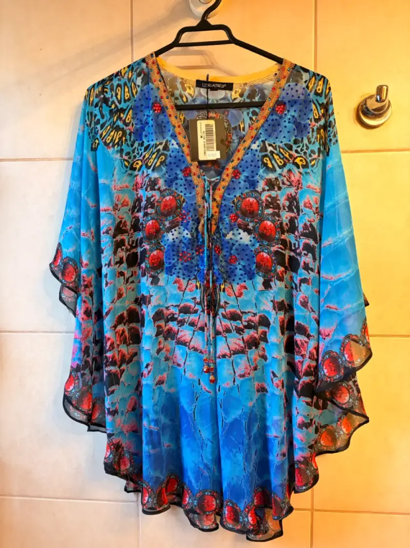 Túnica/Blusa estampada multicolor Lineatrè - 1