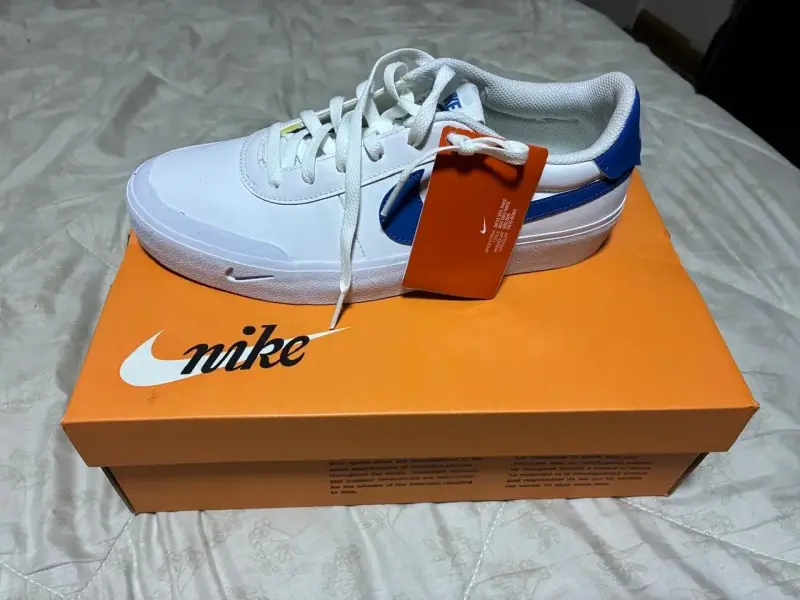 Zapatillas Nike Court Shot Blancas y Azules - 2