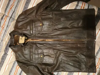 Chaqueta de cuero  para hombre Catriel - miniatura 4