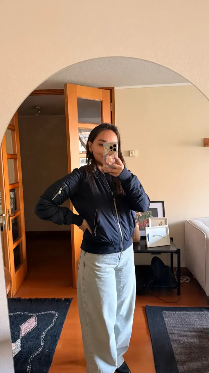 Chaqueta bomber azul marino topshop - 2