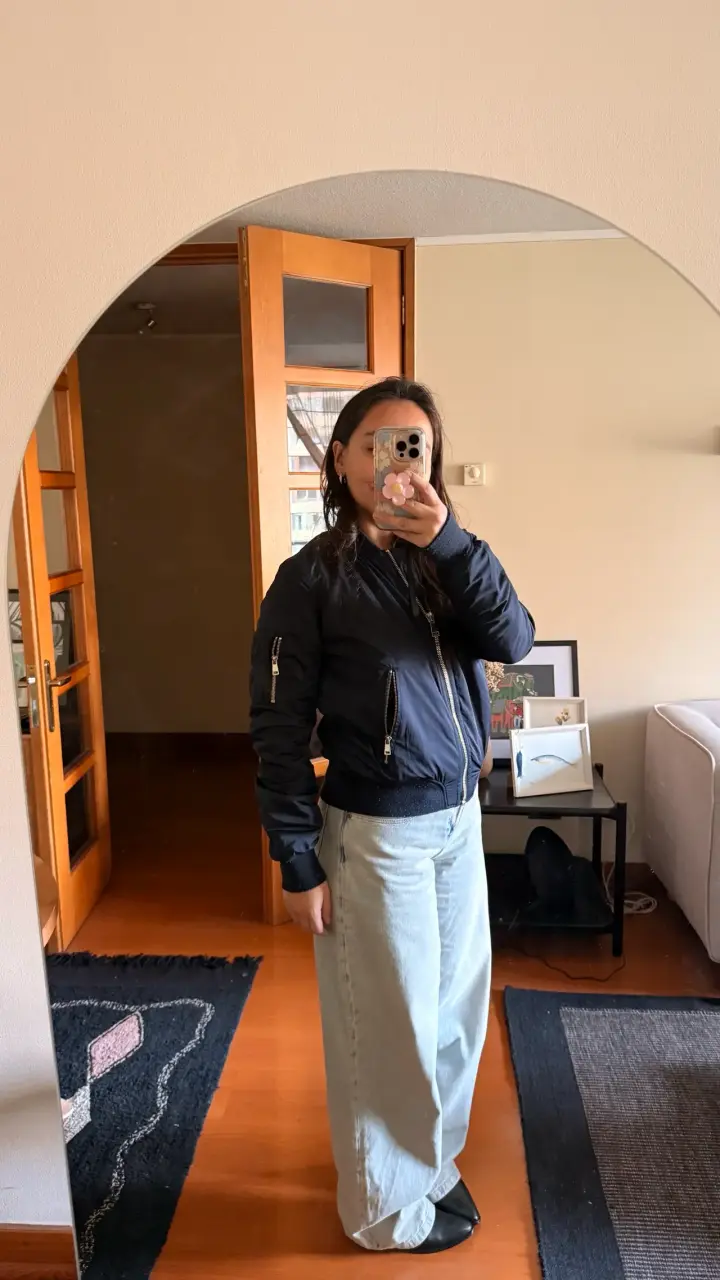 Chaqueta bomber azul marino topshop - 3