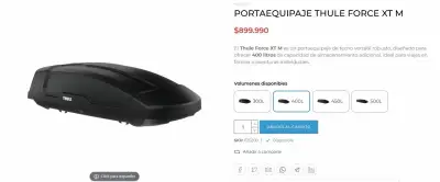 Porta equipa Thule negro para auto M 400lt - miniatura 6