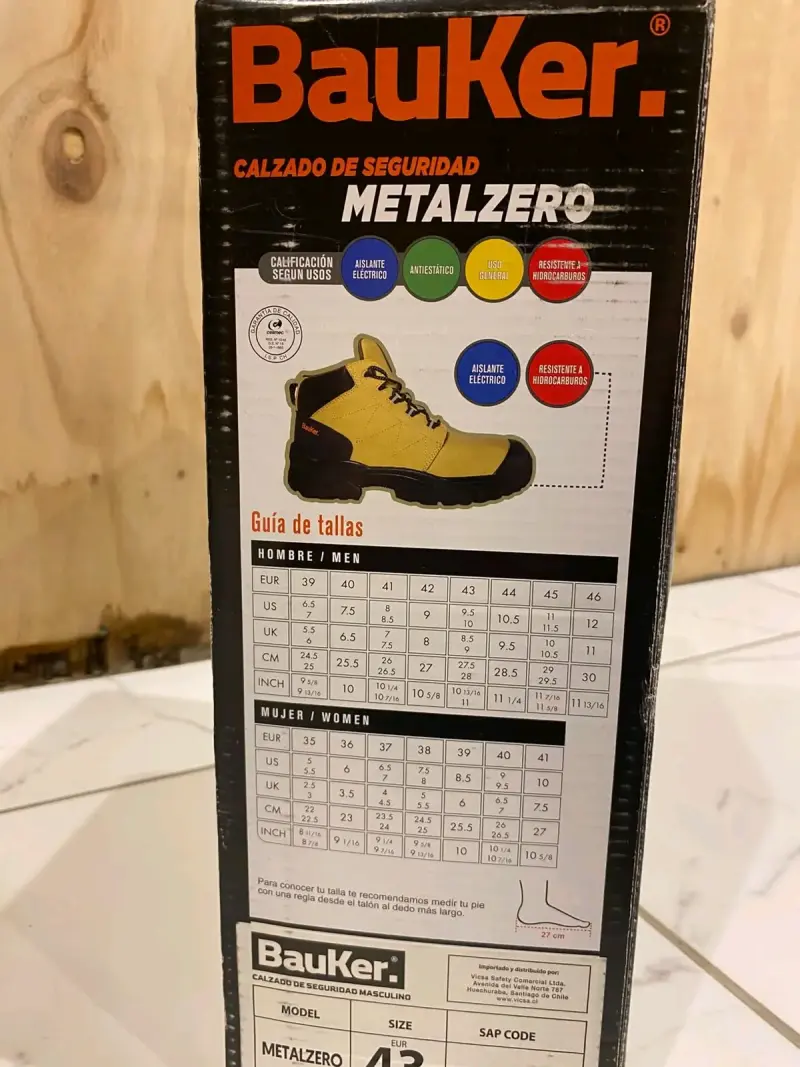 Botas de seguridad Bauker Metalzero amarillas - 4