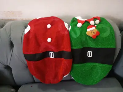 Disfraces navideños para mascotas rojo y verde - miniatura 1