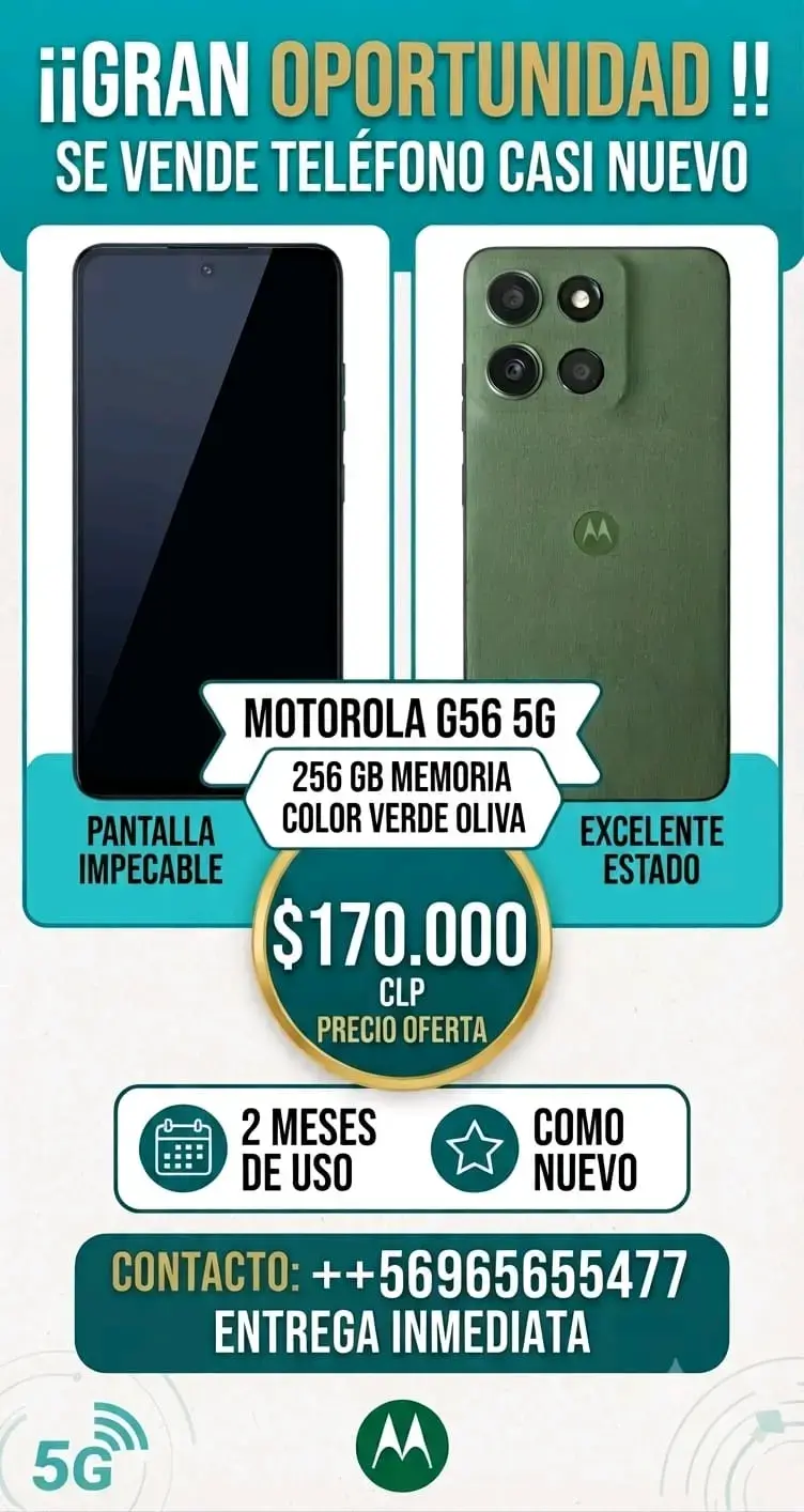 Teléfono Motorola G56 5G Verde Oliva 256GB