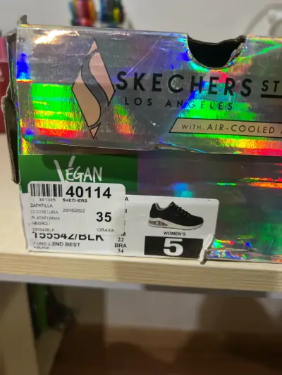 Zapatillas negras Skechers con Memory Foam talla35 - miniatura 5