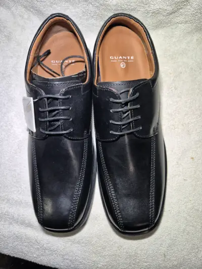 Zapatos de vestir de cuero negro Guante - miniatura 2