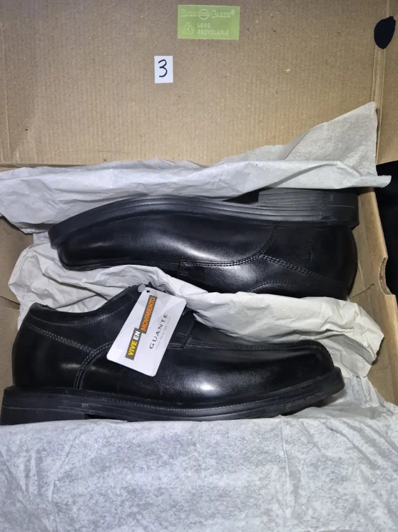 Zapatos de vestir de cuero negro Guante - 4