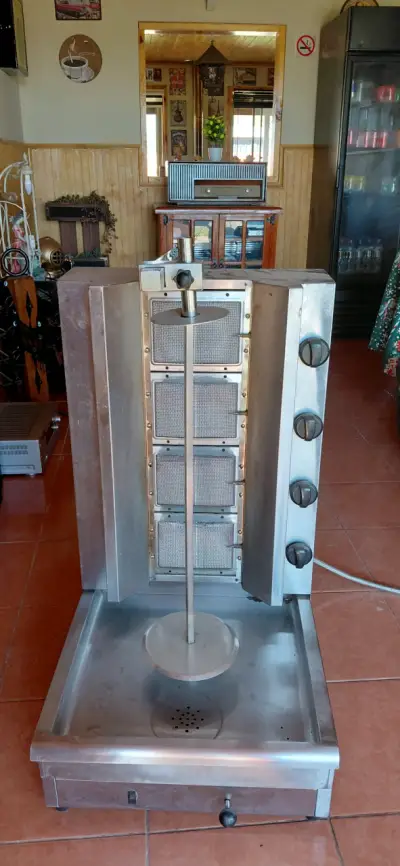 Asador vertical de acero inoxidable para shawarma - miniatura 1