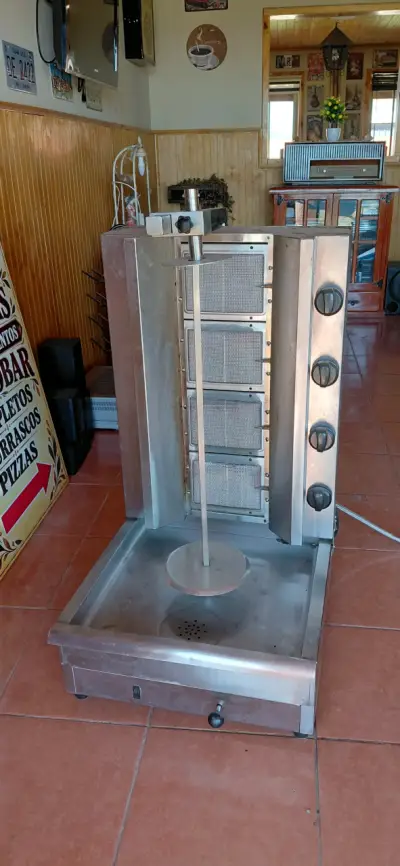 Asador vertical de acero inoxidable para shawarma - miniatura 3