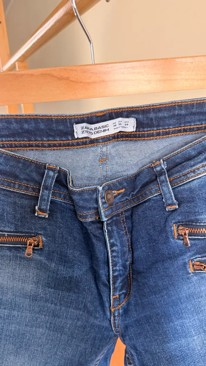 Jeans Zara Basic Z1975 Denim Mujer Azul - 2