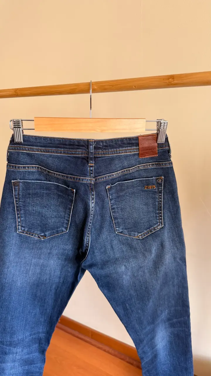 Jeans Zara Basic Z1975 Denim Mujer Azul - 3
