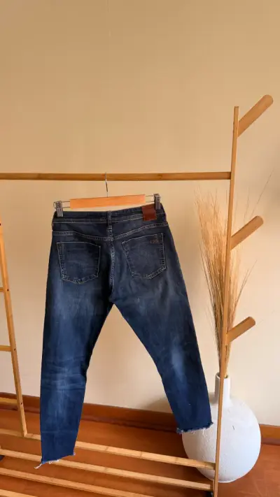 Jeans Zara Basic Z1975 Denim Mujer Azul - miniatura 4