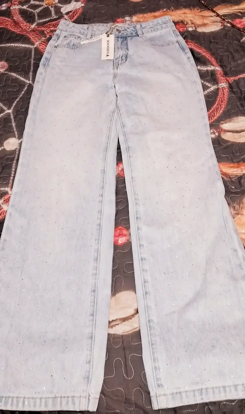 Jeans celestes con diseño de puntos Randoor - 1
