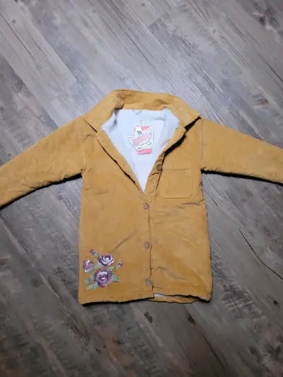 Chaqueta de pana mostaza para niña Limonada - miniatura 1