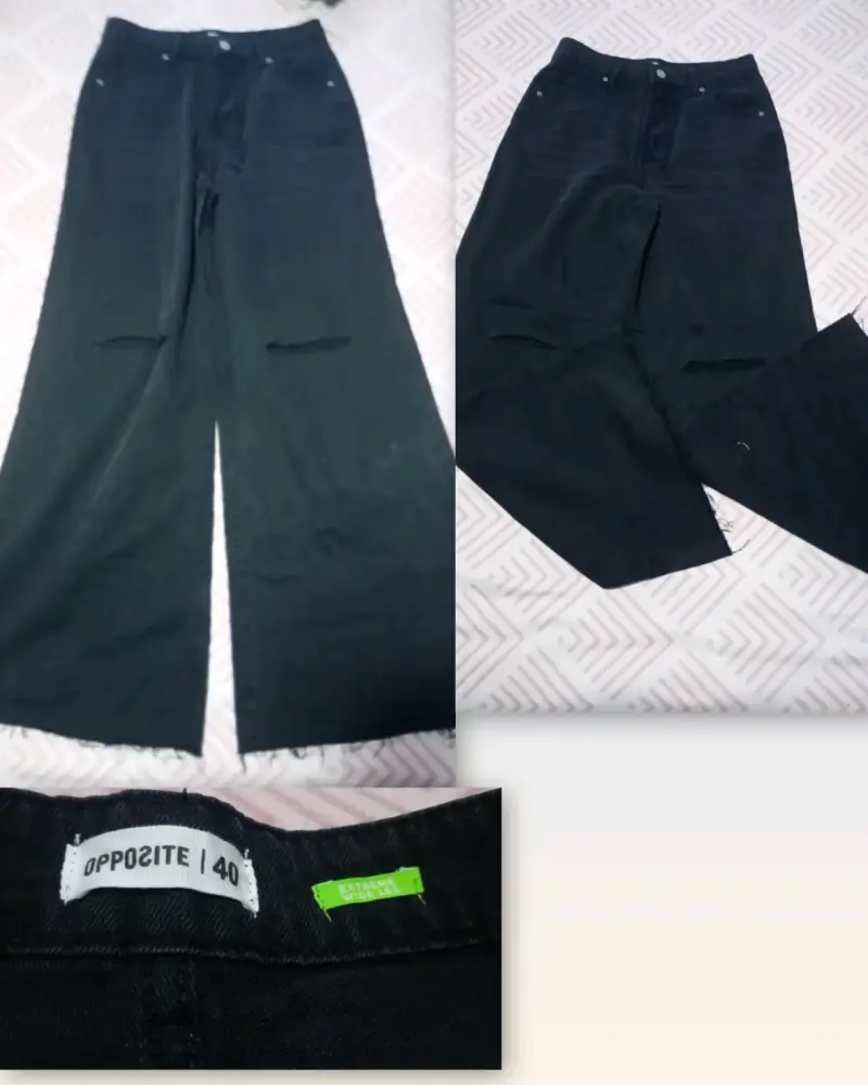 Pantalones anchos negros Opposite talla 40