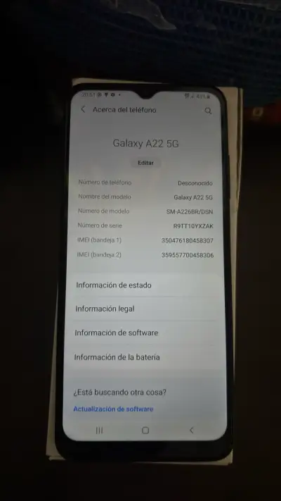 Samsung Galaxy A22 5G con cargador original - miniatura 2
