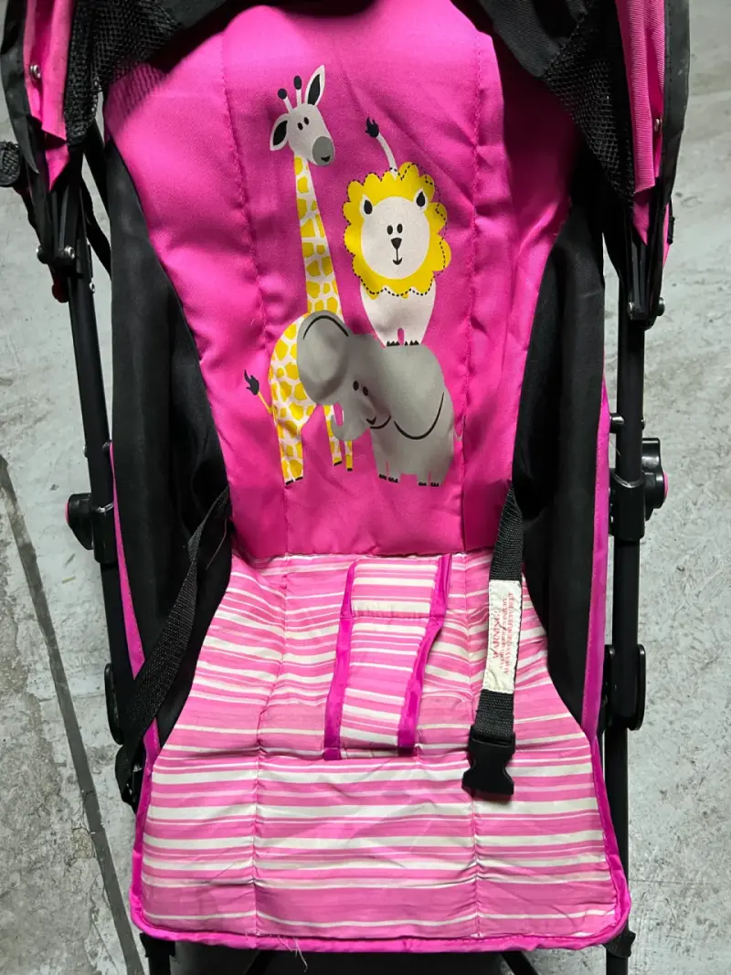 Coche de Paseo Rosa con Animales - 1
