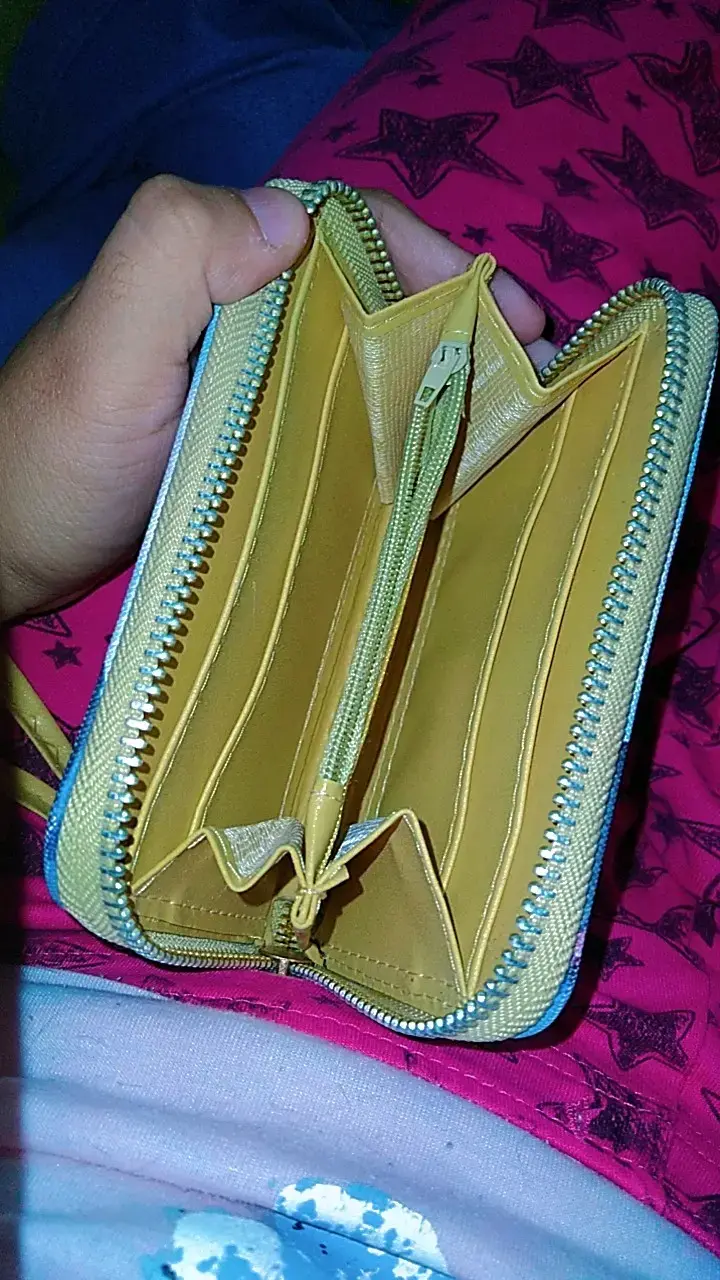 Billetera con diseño de niña y pájaro - 2
