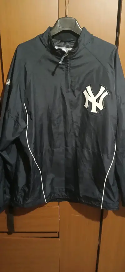 Cortaviento New York Yankees Majestic Negro - miniatura 1