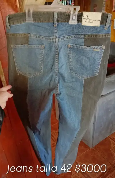 Jeans bicolor talla 42 para mujer - miniatura 2