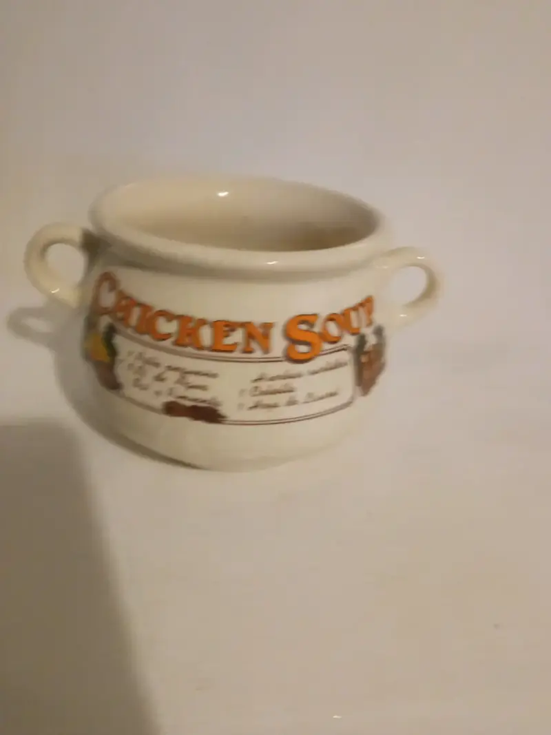 Set de 4 tazones de sopa de cerámica decorativa - 4