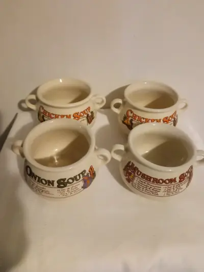 Set de 4 tazones de sopa de cerámica decorativa - miniatura 6