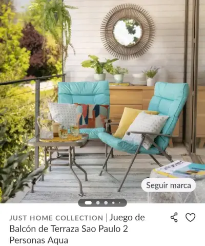 Just  Home Collection juego balcón 2 personas - miniatura 3