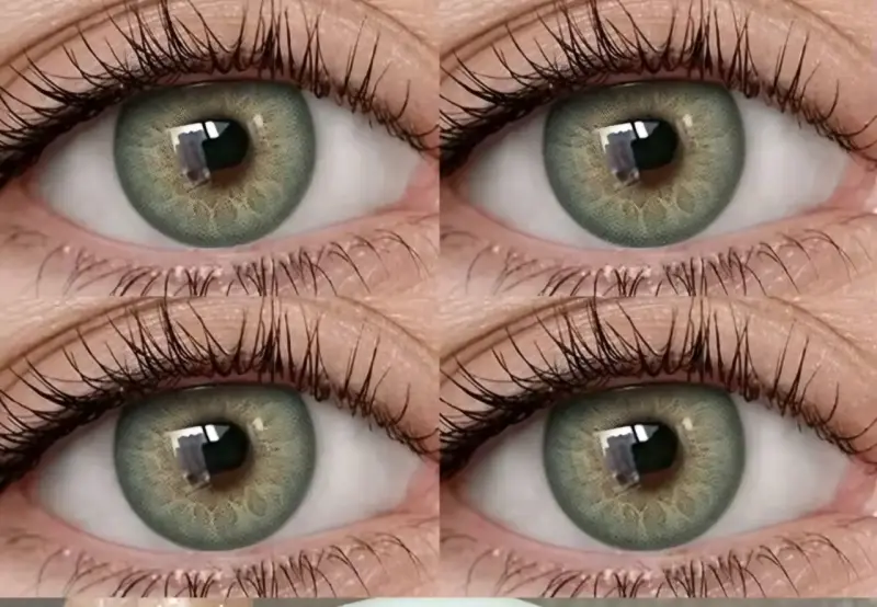 Lentes de contacto verdes naturales