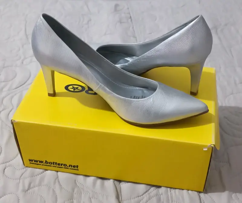 Zapatos de Cuero Plateados Bottero - 1