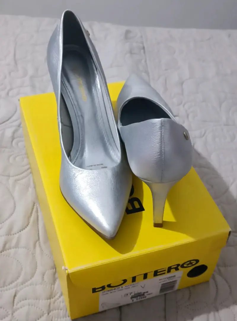 Zapatos de Cuero Plateados Bottero - 3