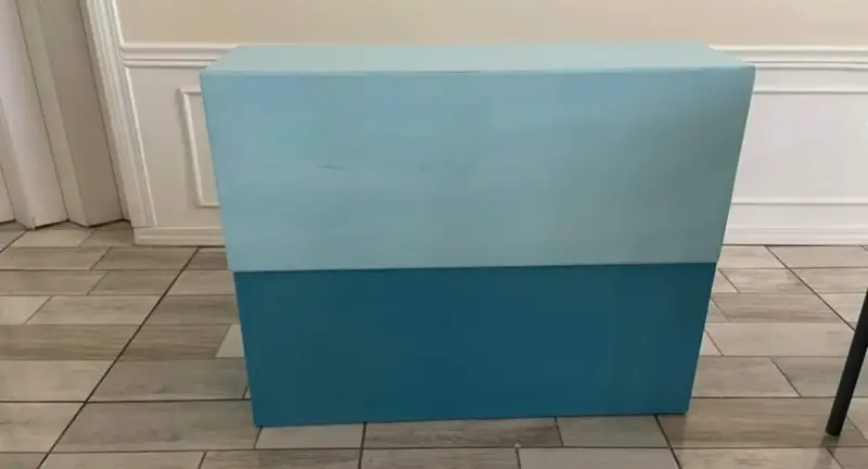 Estantes de madera azul para almacenamiento - 4