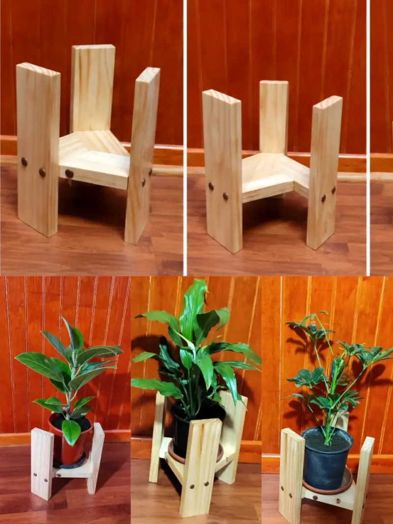 Soporte de madera para macetas - 3