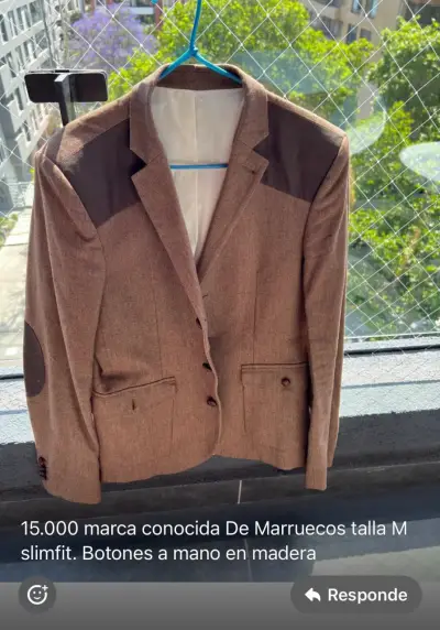 Blazer azul oscuro Zara M/ el café S-M - miniatura 3
