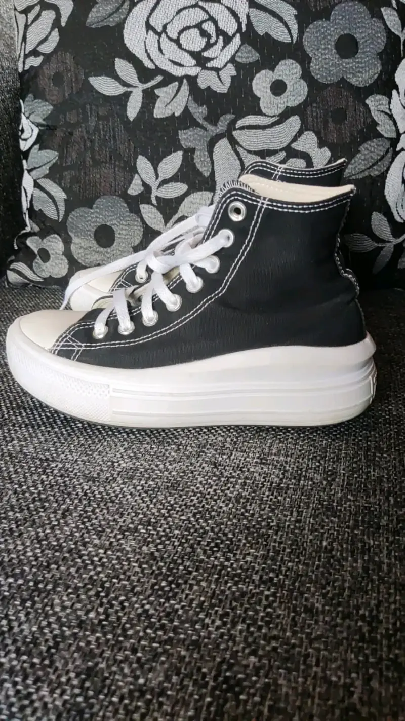 Zapatillas Converse All Star negras de plataforma - 2