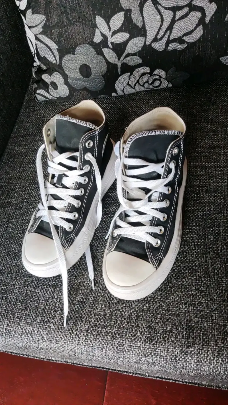 Zapatillas Converse All Star negras de plataforma - 4