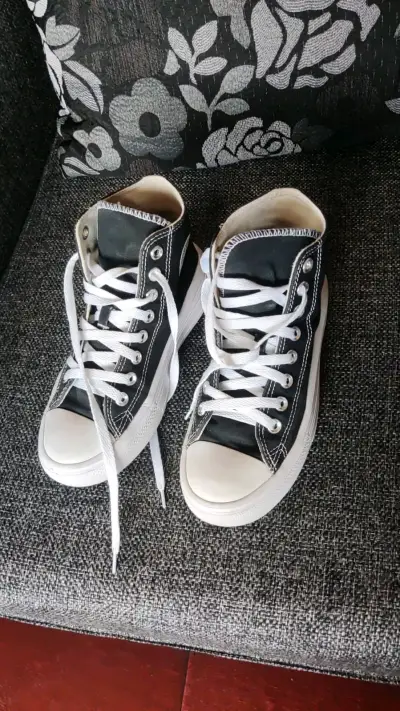 Zapatillas Converse All Star negras de plataforma - miniatura 4