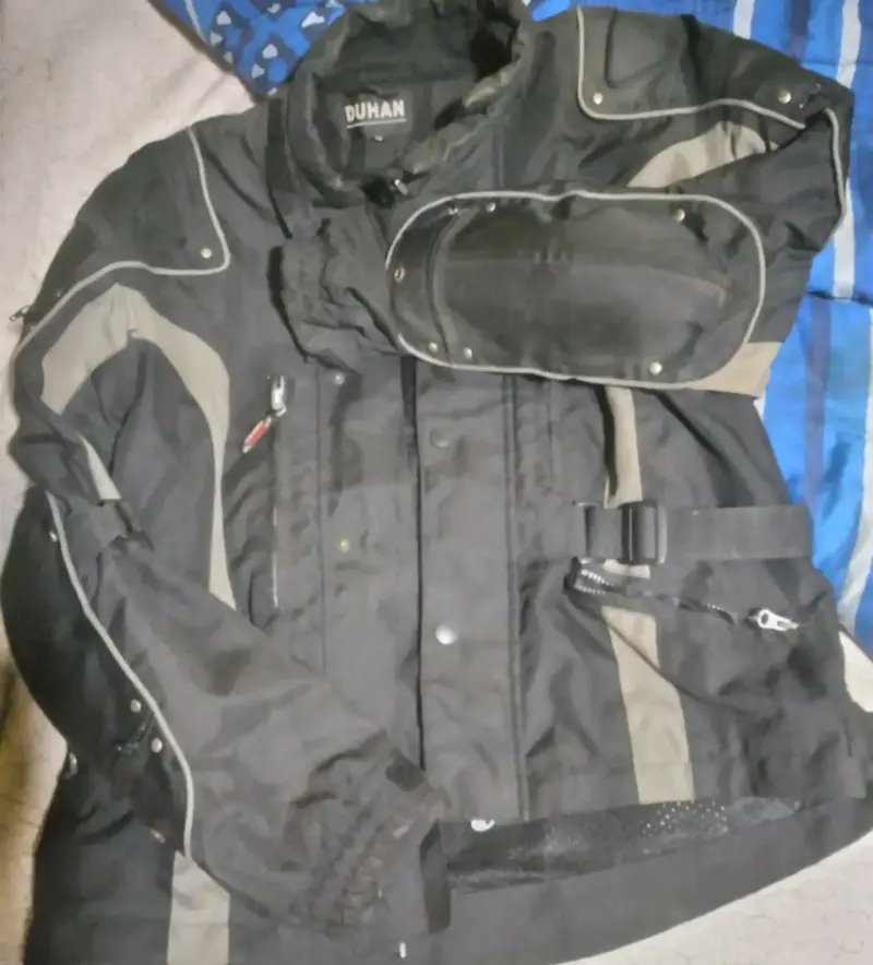 Chaqueta de moto Duhan negra con protecciones - 2