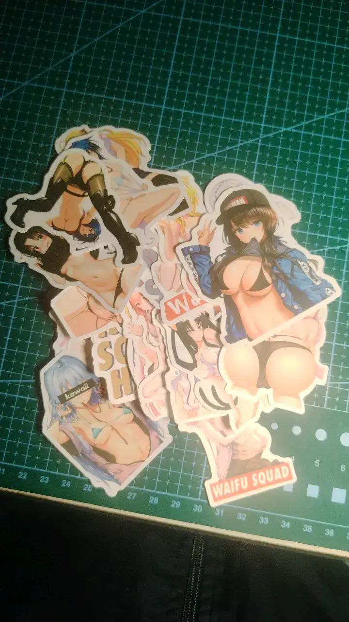 Set de stickers anime Waifu Squad
