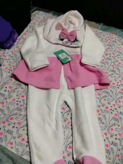 Enterito de bebé Disney con capucha y diseño de gato - miniatura 1